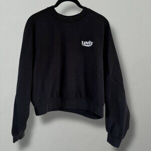 Levi's Graphic Signature Crewneck Cropped Sweatshirt